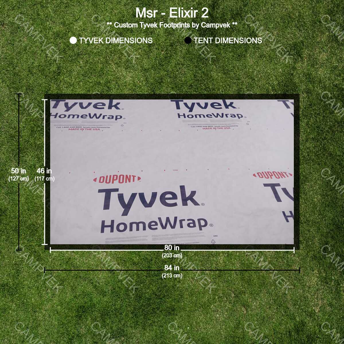 Tyvek Footprint for the Msr Elixir 2 Tent