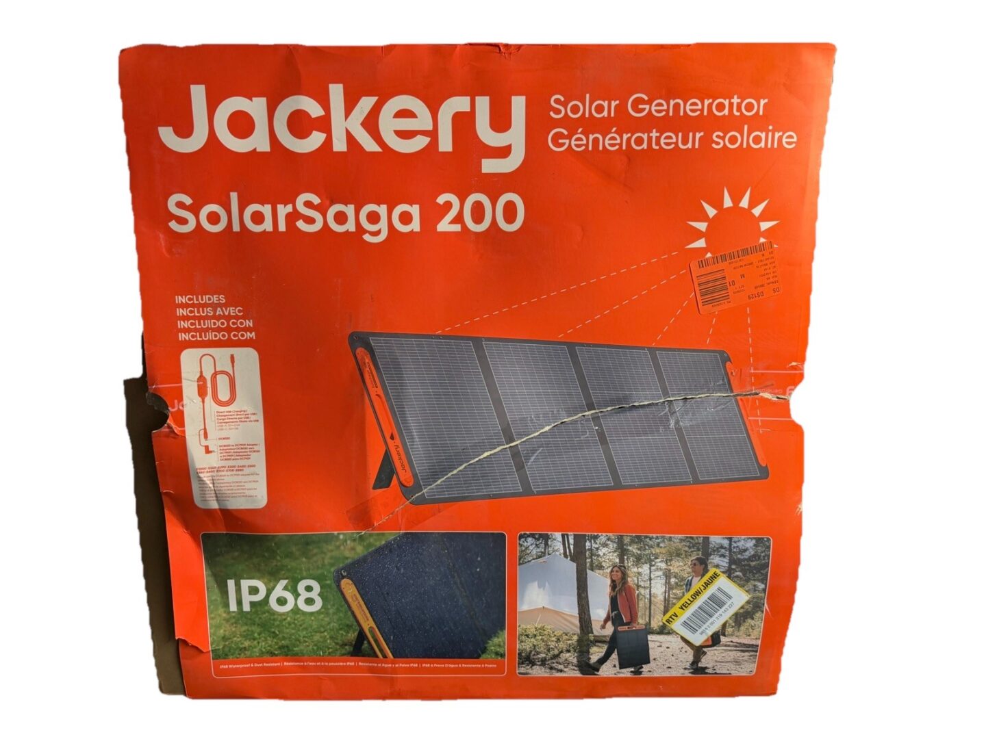 Jackery SolarSaga 200W Portable Solar Panel IP68 Folding Charger