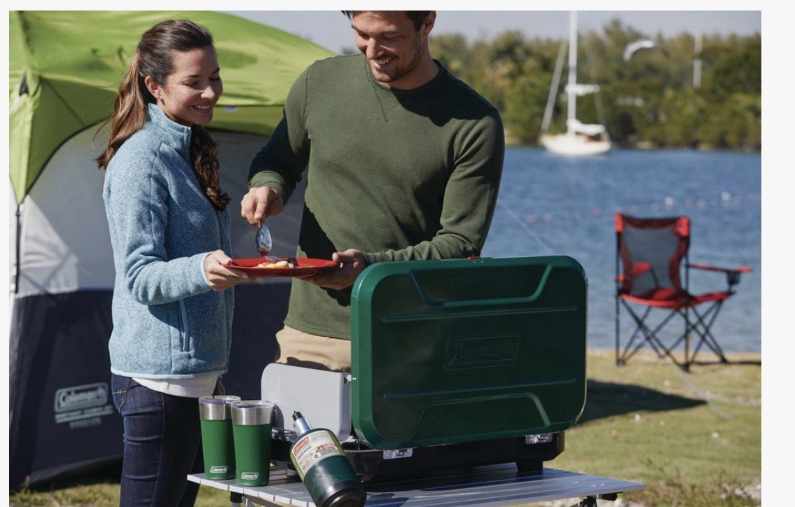 Coleman Cascade 328 3-Burner Camping Stove, Portable Cooktop with 28,000 Btus