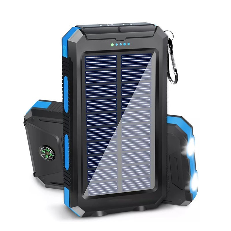 Solar Power Bank Charger Solar and USB Dual Charge Portable Charger Bank20000mAh