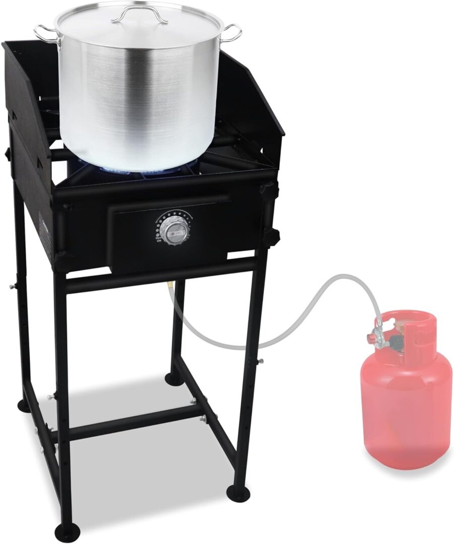 One Burner Propane Stove – 1,30,000 BTU – with Wind Panel , Regulator & Hose