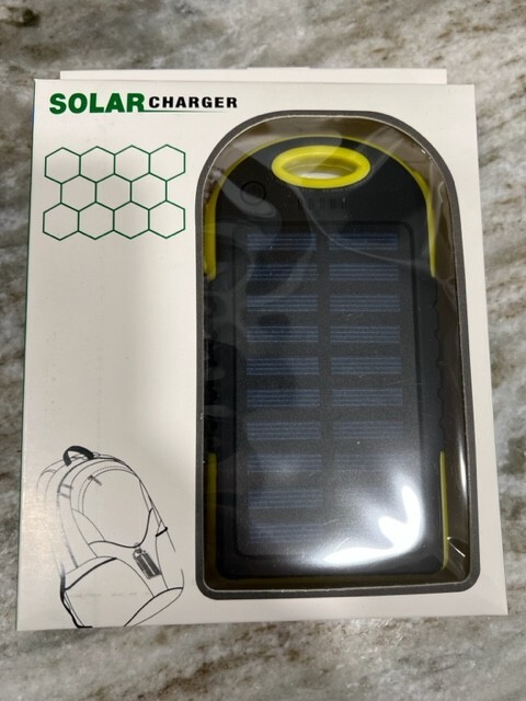 Solar Charger Power Bank 5.0V New In Box Yellow