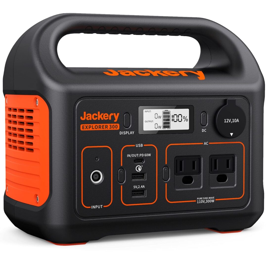 Jackery Explorer 300 Solar-Ready Power Station, 293Wh Backup Battery for Travel