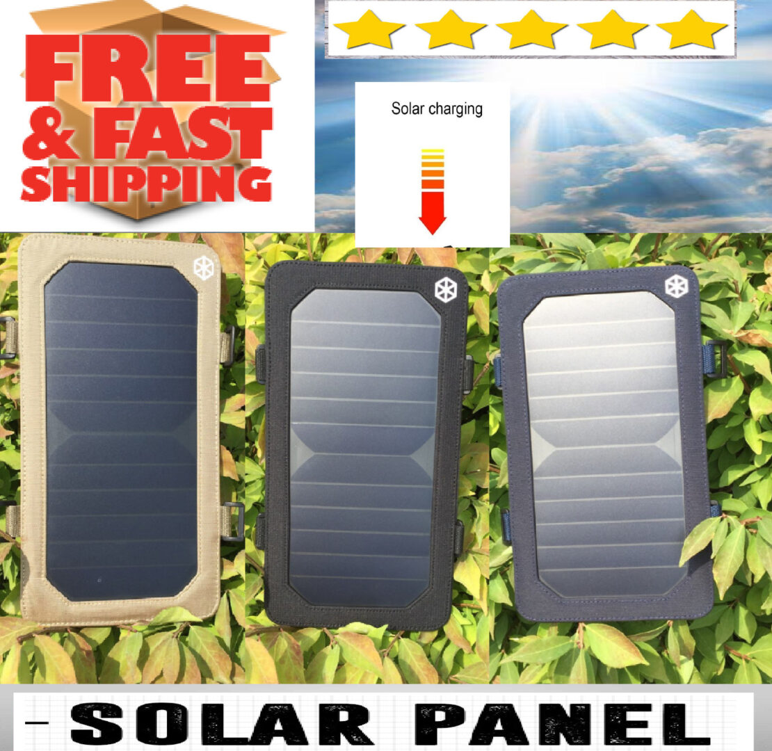 Waterproof Solar Power Bank 6.5W Portable External Battery Charger 5000mAh