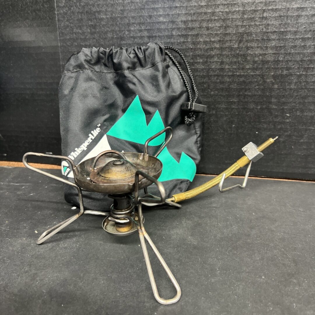 Vintage MSR WhisperLite Backpacking Camping Stove Foldable with case