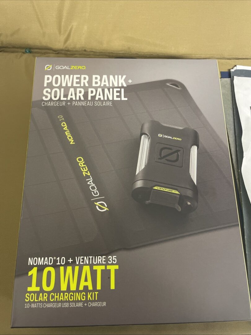 New Goal Zero Nomad battery pack & solar  panel 10 Solar Panel/ Venture 35