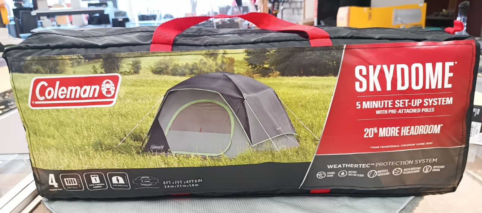 Coleman Skydome Tent with 5 Minute Setup, 4-Person Weatherproof Tent NEW!