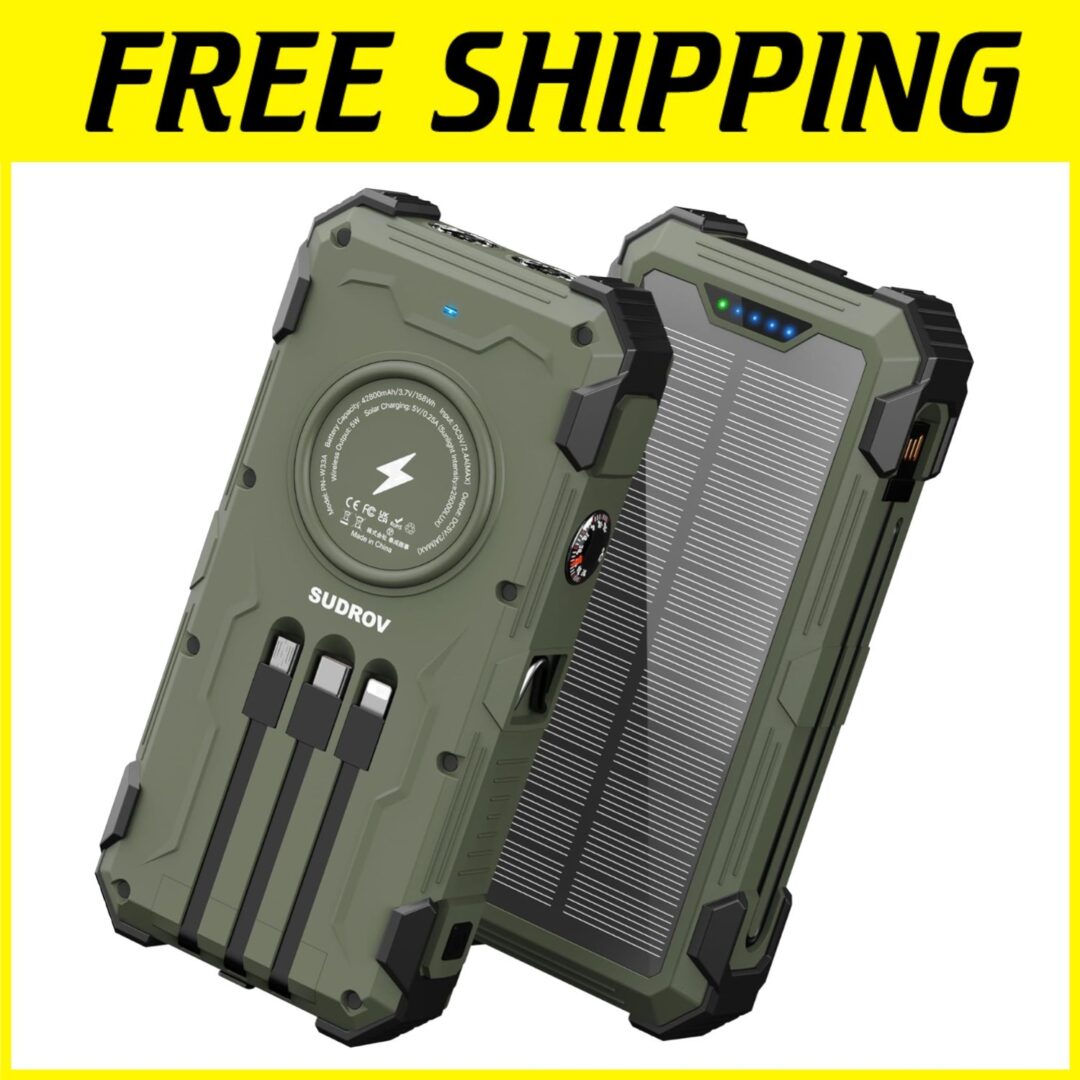 Rugged Solar Power Bank – Outdoor Adventure Essential