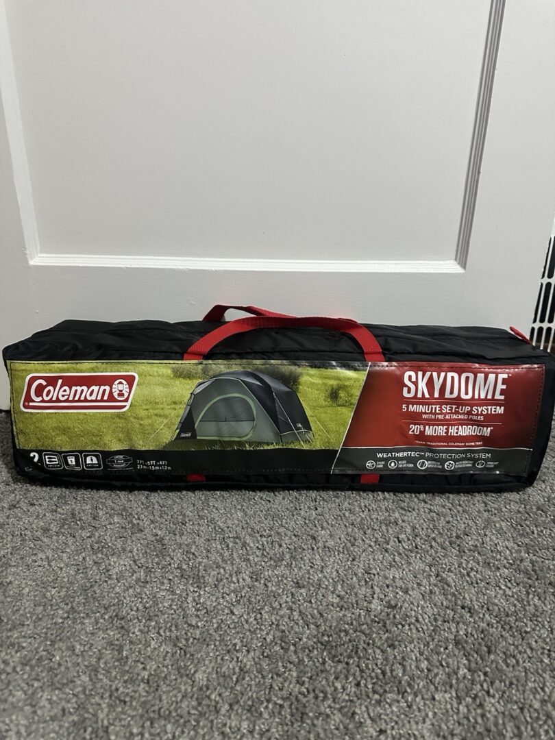 Coleman 2 Person Skydome Camping Tent 7’x5’x4′ 5 Minute Setup Compact 2206901