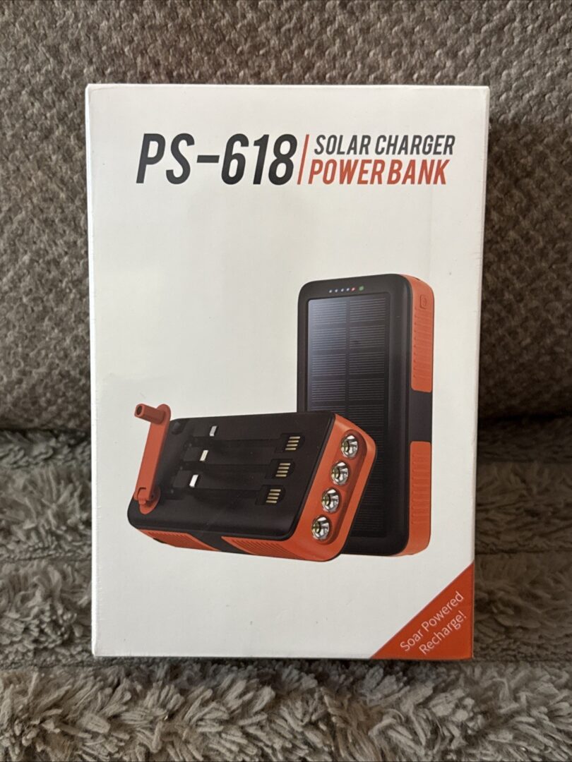 Solar Charger Power Bank 63200mAh, Portable Charger with Dual Outputs – Sealed!