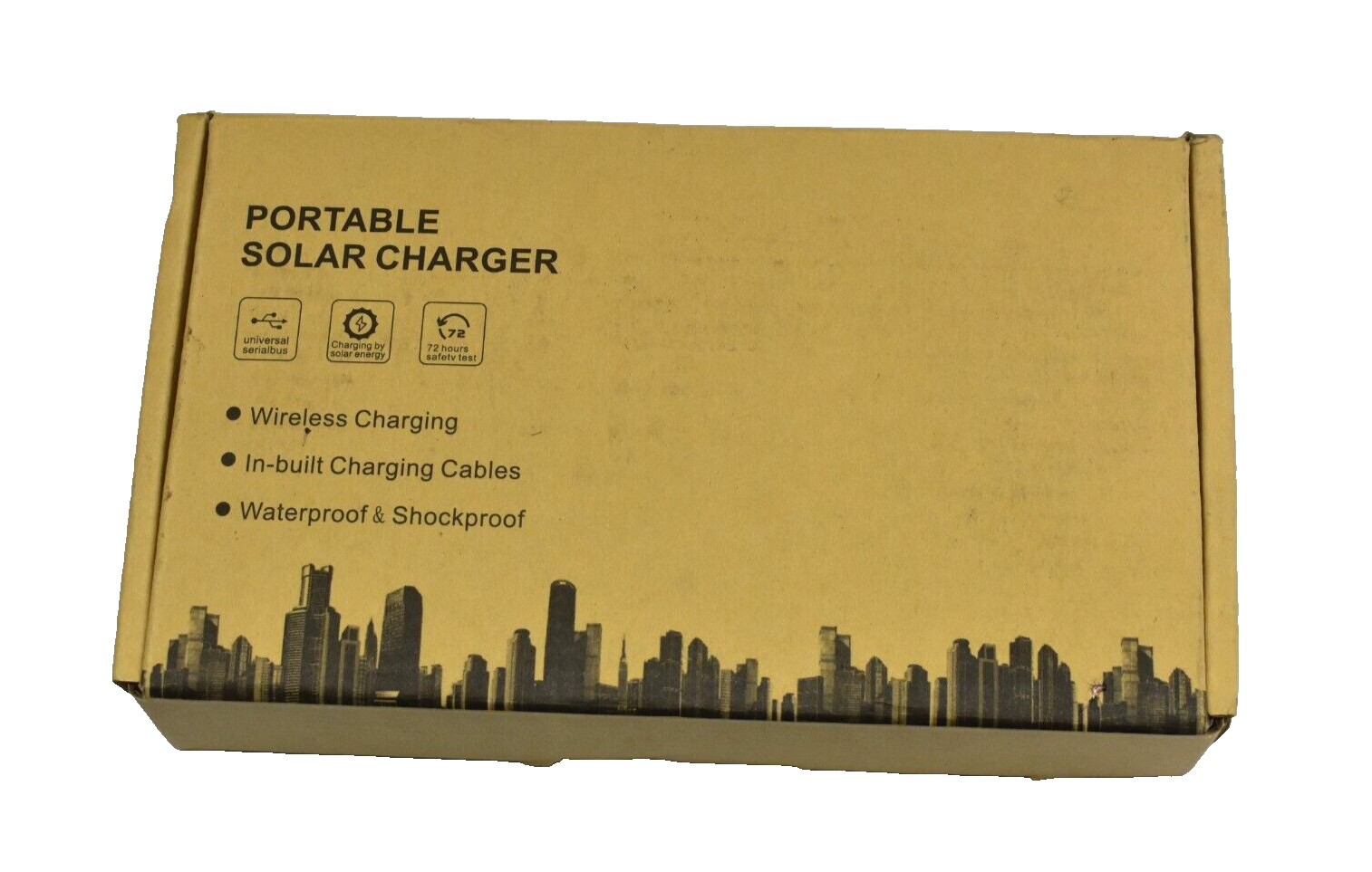 30000mAh Wireless Solar Power Bank Charger Blue Portable Phone Charger