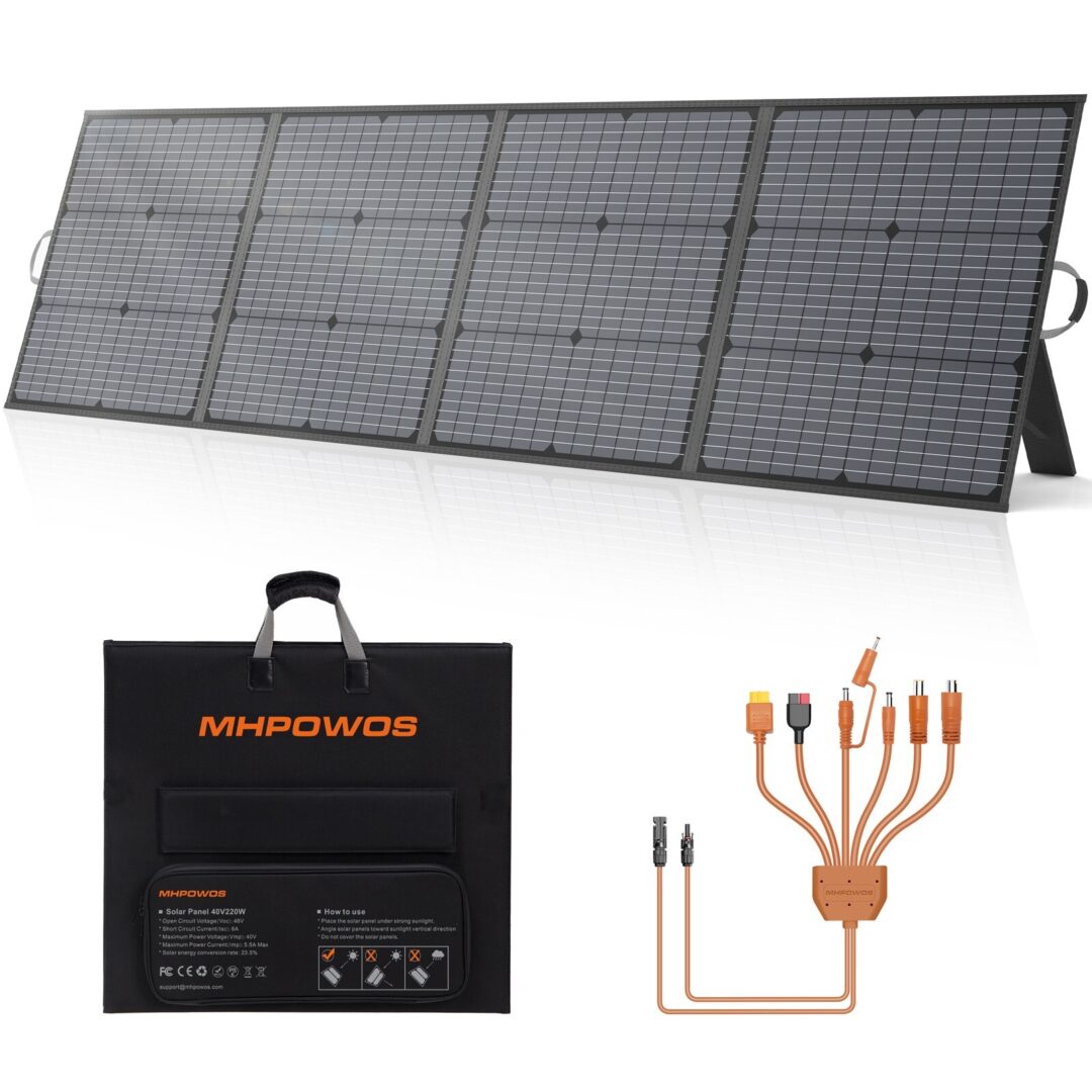 220W Solar Panel Portable Mono for jackery EXPLORER 1000 V2 Power Station 40V