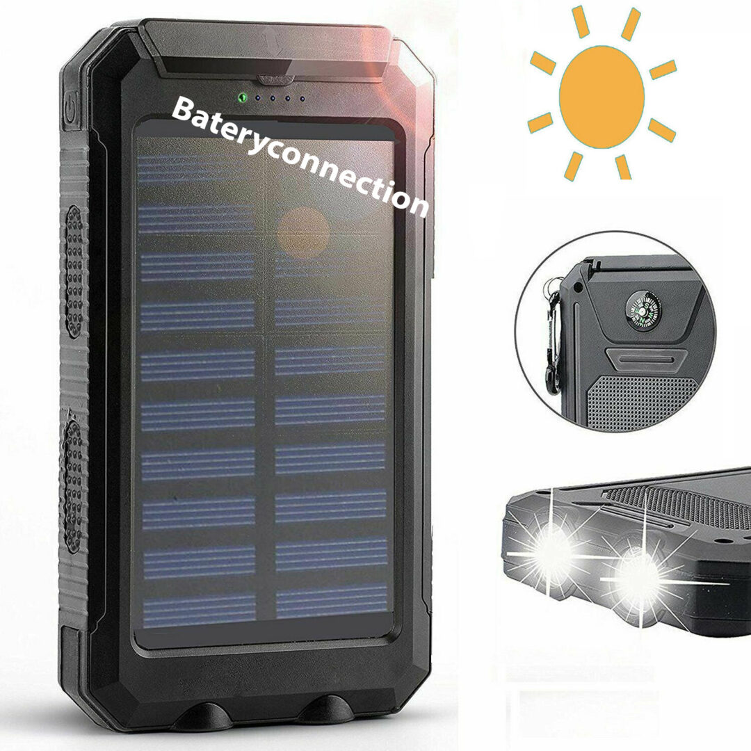 2020 Waterproof Solar Power Bank 10000mAh Portable External Battery Charger US