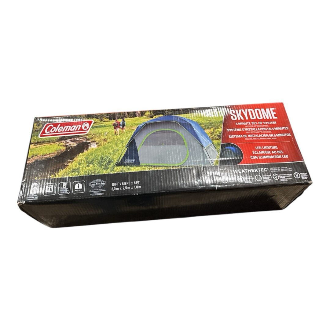 Coleman Skydome 6 Person Tent 5 minute setup LED Lighting NEW 076501168532 Camp