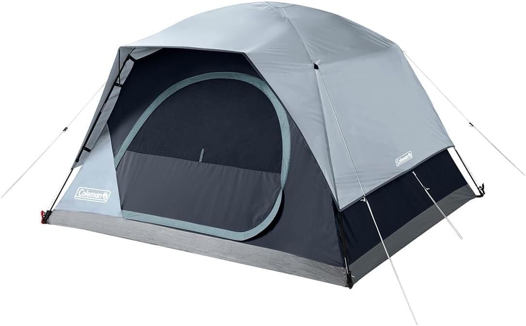 Coleman Skydome Tent LED Lights & 5-Minute Setup Weatherproof 4-Person Tent