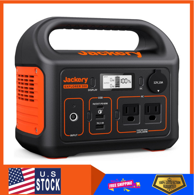 Jackery Portable Power Station Explorer 300, 293Wh Backup Lithium Battery, Solar