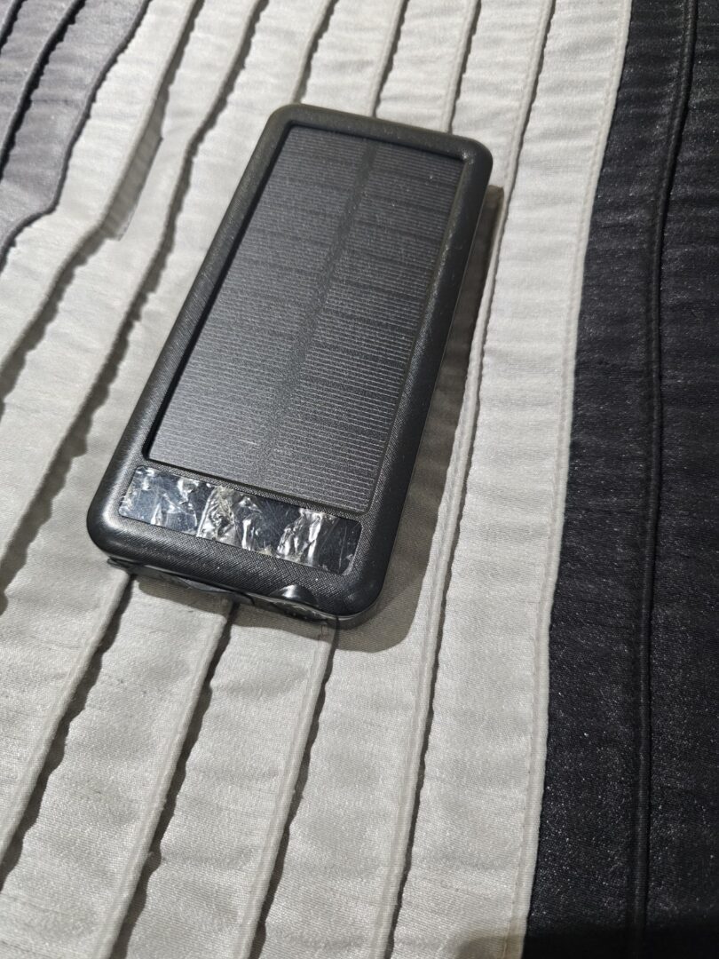 Outdoor Power Bank- 10,000mah With Solar Panel & Wireless Charging-Used