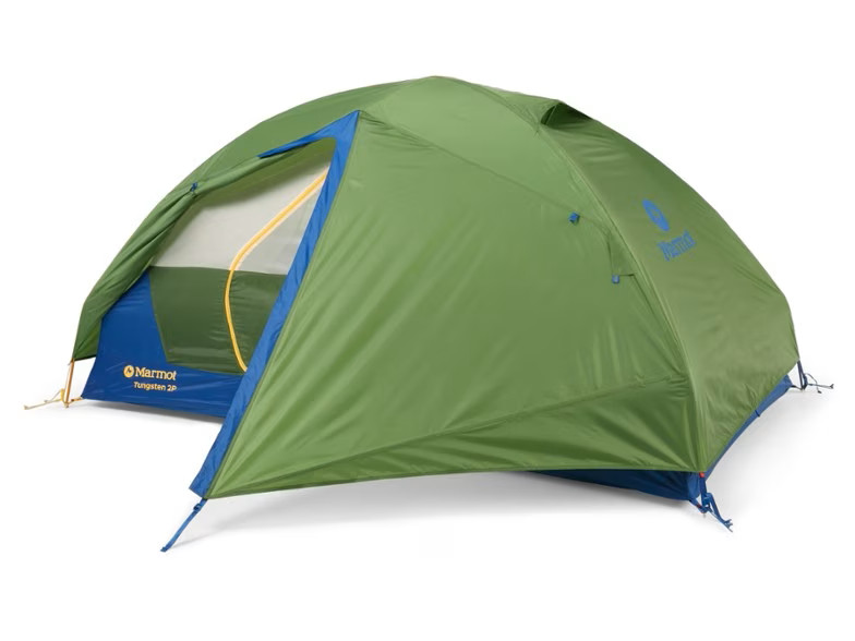 Marmot Tungsten 2P w/ Footprint, Backpacking Tent – Foliage/Dark Azure
