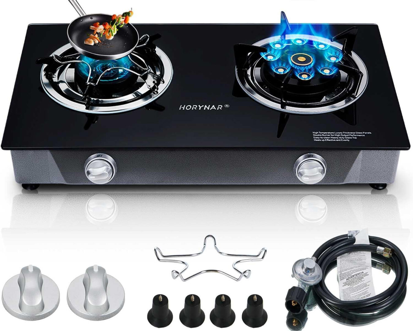 Propane Stove 2 Burner Gas Stove Novel 9 Copper Propane Burners Auto Ignition Te