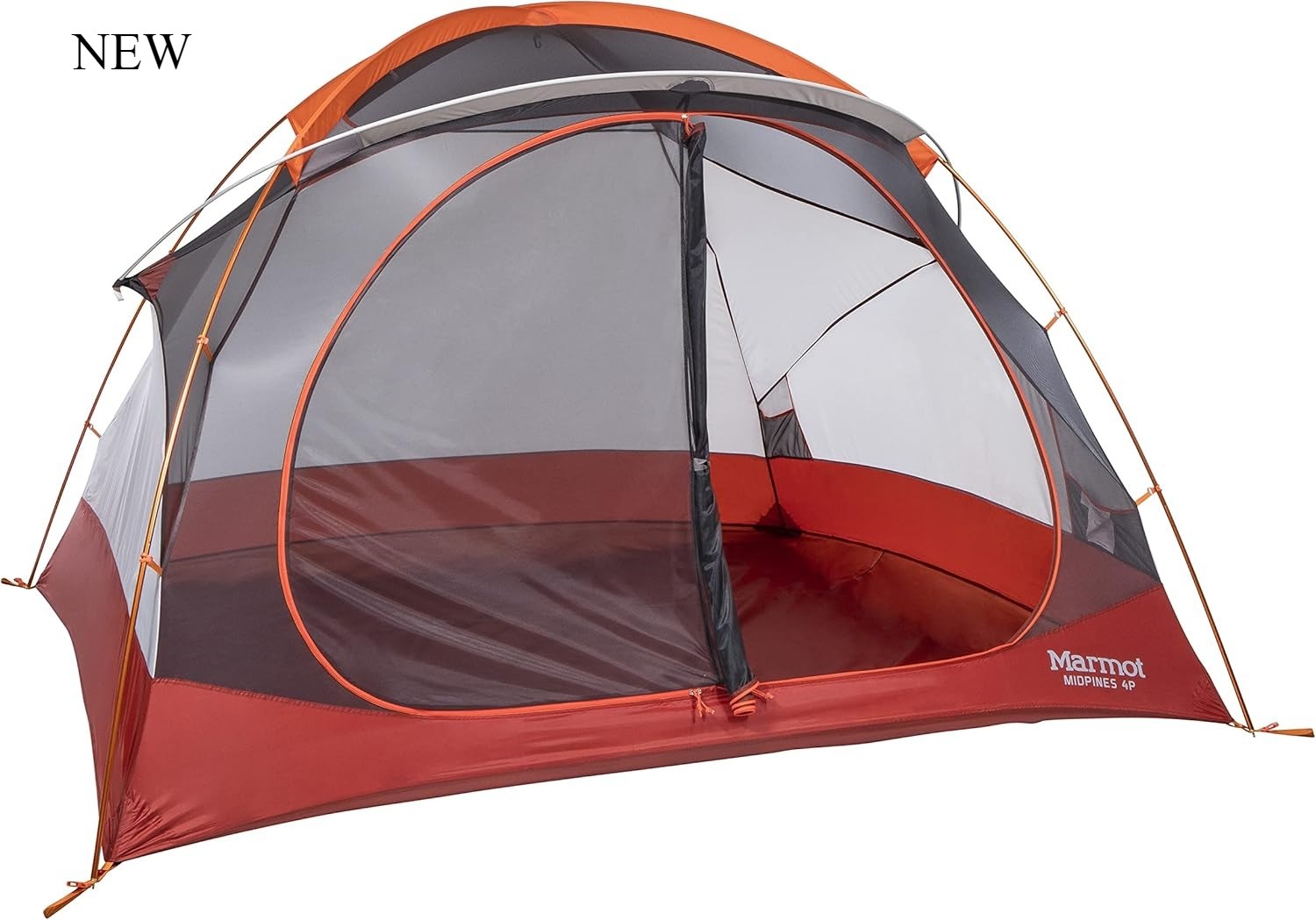 MARMOT Midpines Camping Tents & Footprints, 4 Person (Red Sun/Picante)