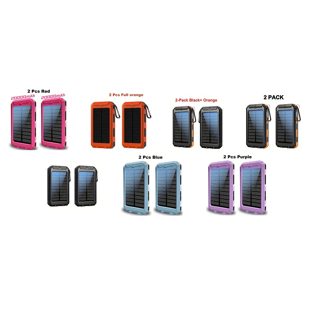 Premium Waterproof Solar Power Bank Charger for Hiking & Emergency Preparedness