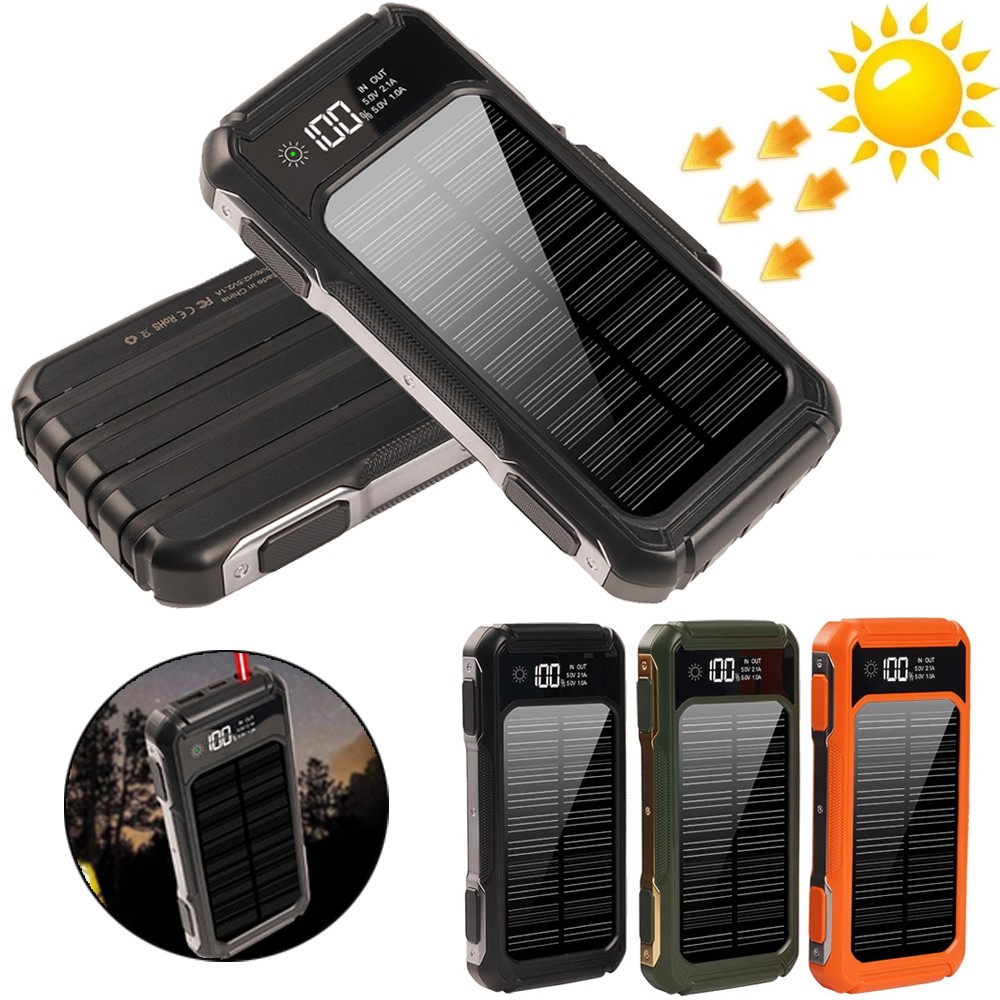 Super 10000mAh USB Portable Charger Solar Power Bank for Cell Phone 2026 US
