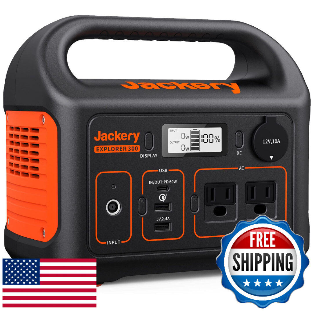 Jackery Explorer 300 Portable Power Station 293Wh Lithium Battery Solar Ready