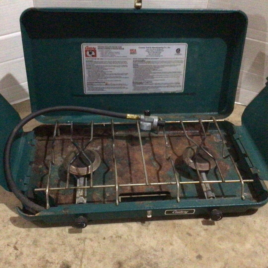 Century Propane Stove Vintage Made In USA Camping Outdoor Stove 2 Burner