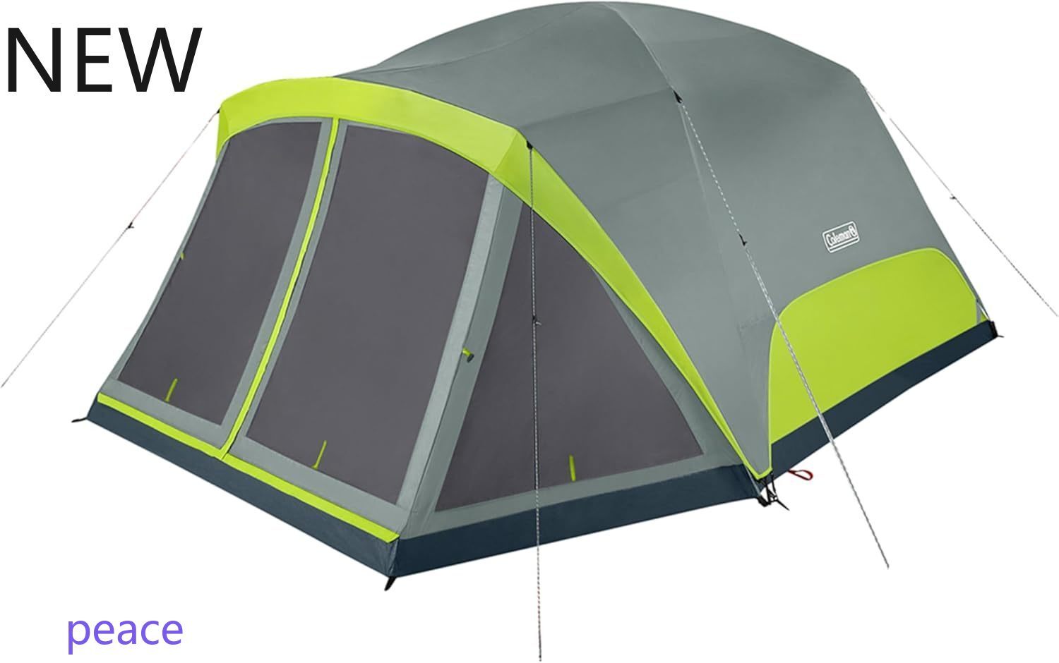Coleman Skydome Camping Tent with Screened Porch & 5-Minute Setup, Weatherproof.