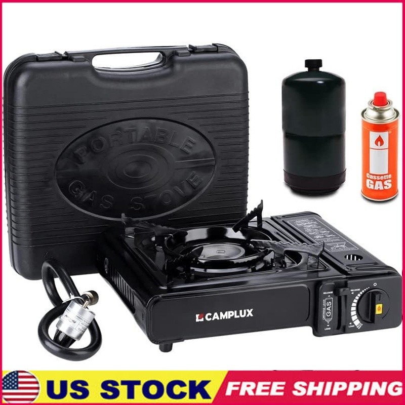 Portable Dual Fuel Gas Stove W/ Piezo Ignition CSA Certified Outdoor Camping New
