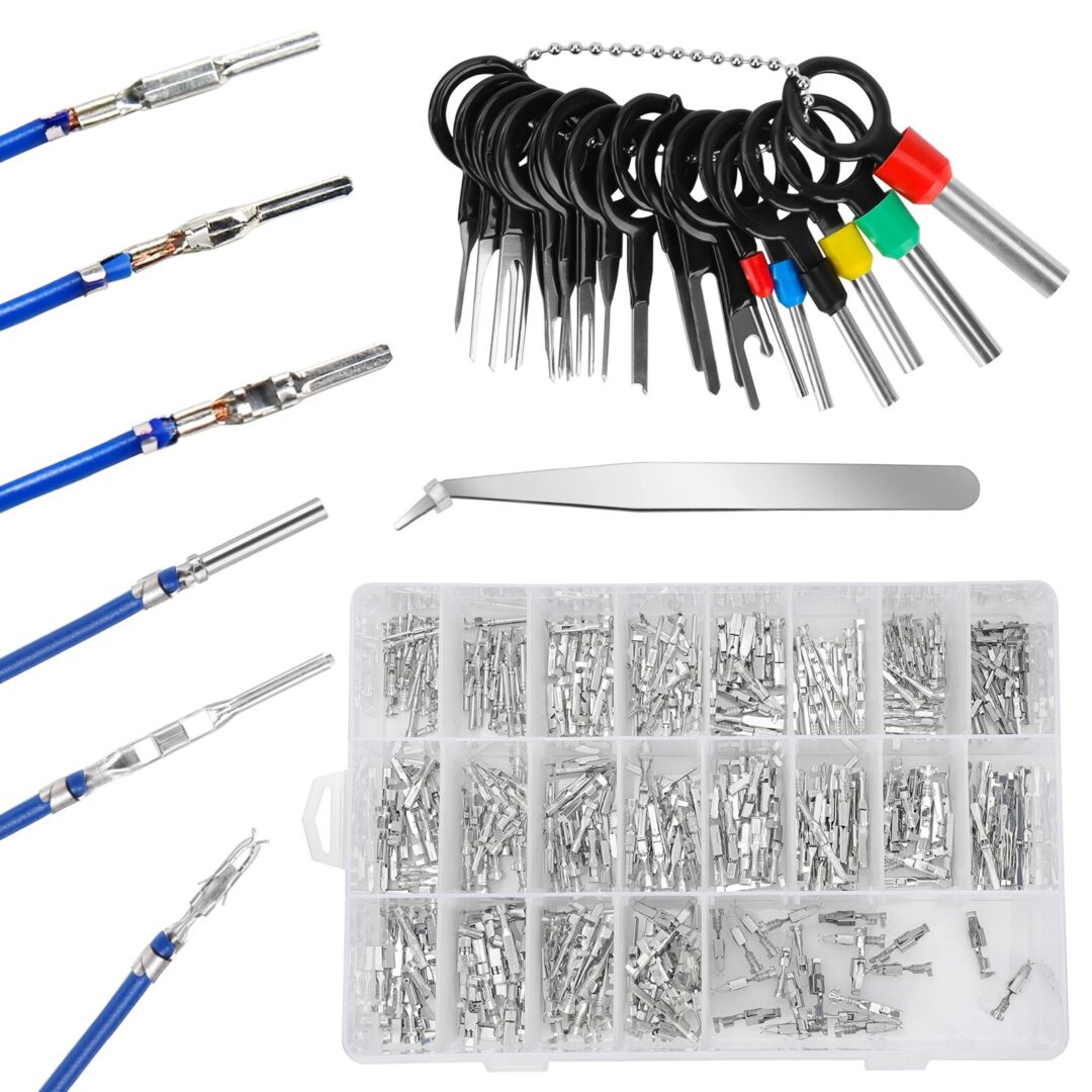 420PCS Connector Pins 21 Types Electrical Wire Terminal Kit,18PCS Extractor Tool