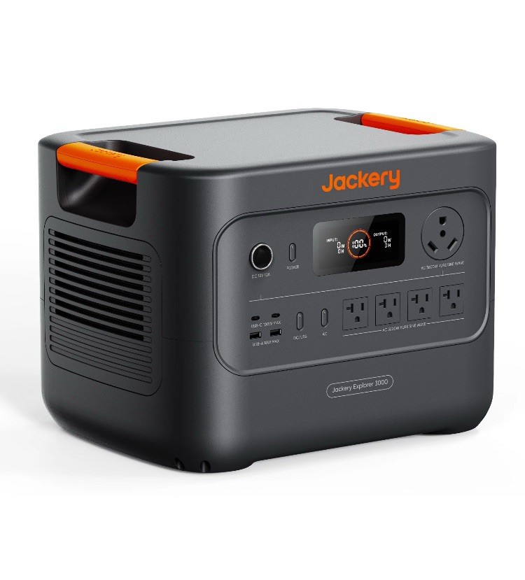 New Jackery Explorer 3000 v2 Portable Power Station 3072Wh capacity and 3600W