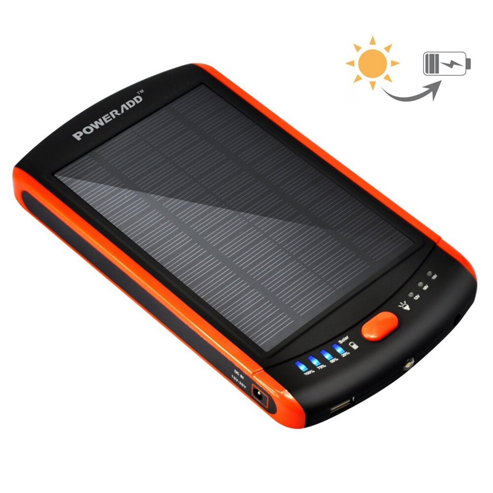 23,000mAh Solar Charger Portable Power Bank Laptop External Battery Flashlight