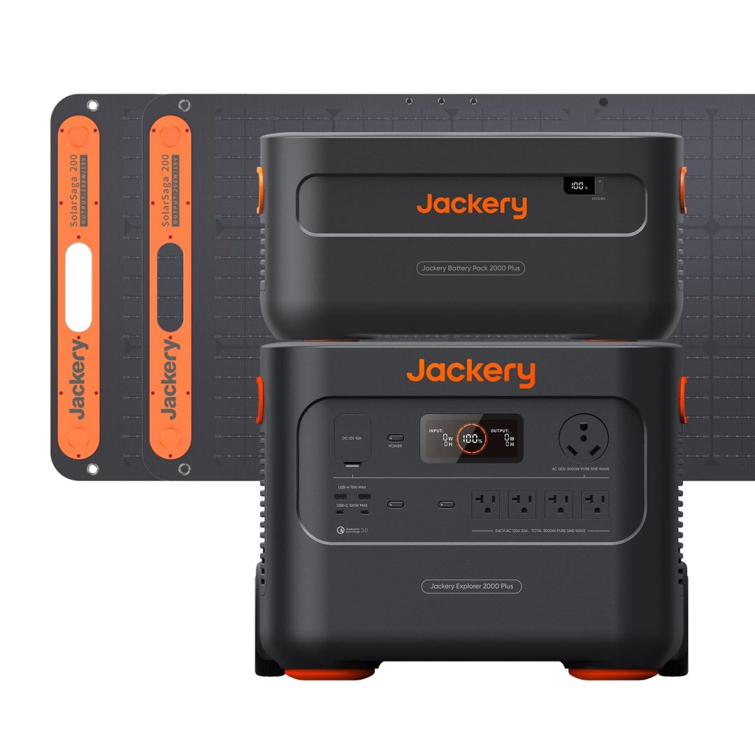 Jackery Solar Generator 4000 Kit, Explorer 2000 Plus and 1X PackPlus E2000 Plus