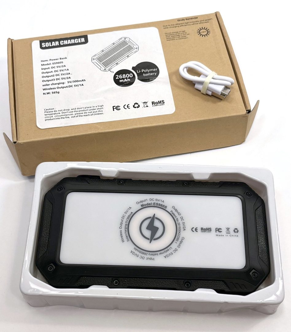 26800 mAh Solar Power Bank charger ES960S