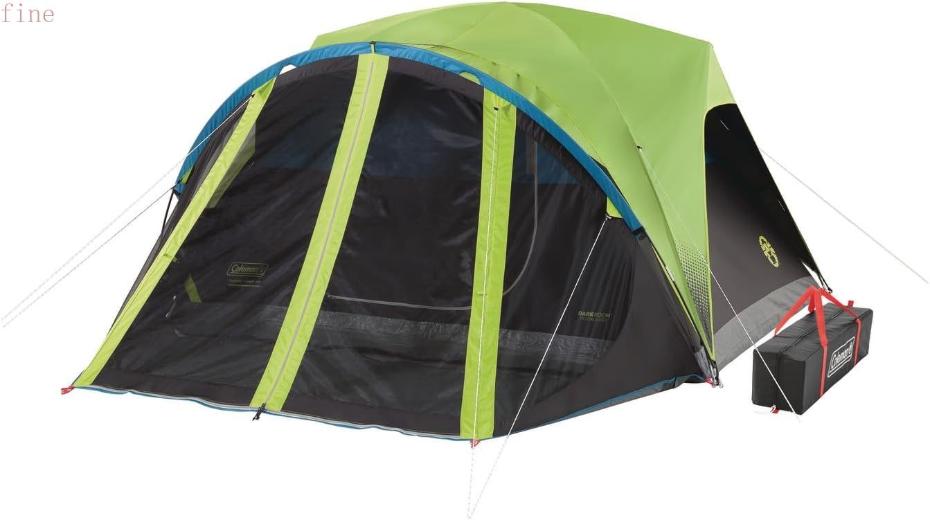 Coleman Carlsbad Dark Room Tent w Screened Porch,4Person Tent Blocks,PFAS-Free
