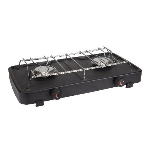2-Burner Regulated Propane Camp Stove