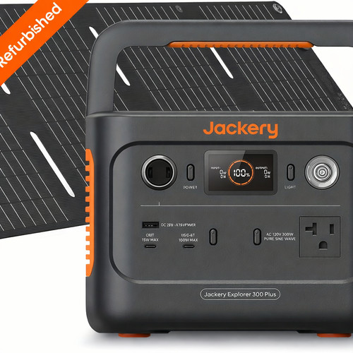 Jackery Refurbished Explorer 300 Plus  Power Station with 40W Solar Panel