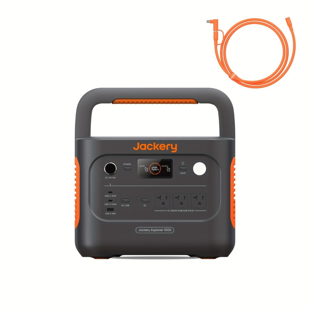 Jackery Explorer 1000 v2 Portable Power Station and 5M Extentsion Cord,1069Wh