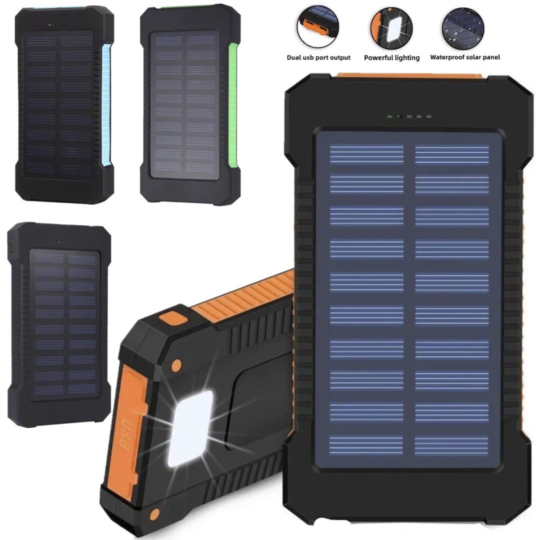2026 Super 30000mAh USB Portable Charger Solar Power Bank For Cell Phone Gift US