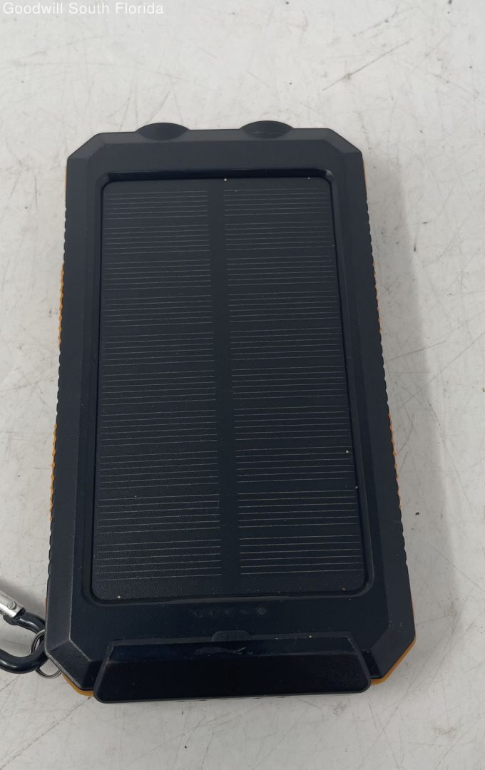 Unbranded S1008D Black Orange Dual USB Solar Power Bank Charger Not Tested