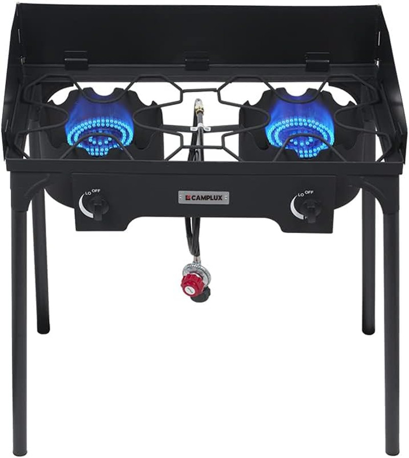 Camping Stove 2 Burners, Propane Burner 260,000 BTU, Heavy Duty Gas Stoves for O