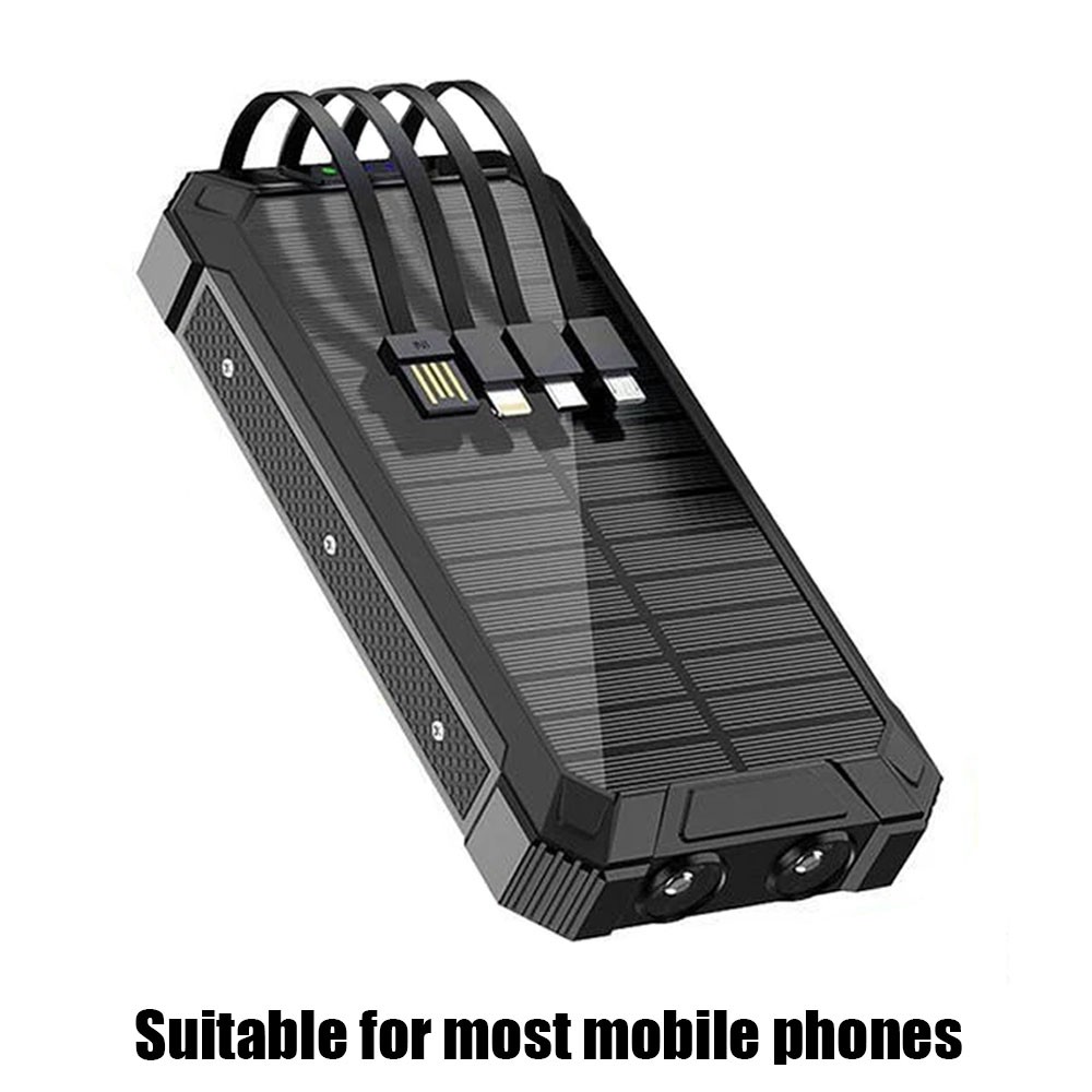 600000mAh Wireless Magnetic Solar Power Bank Charger Portable External Battery