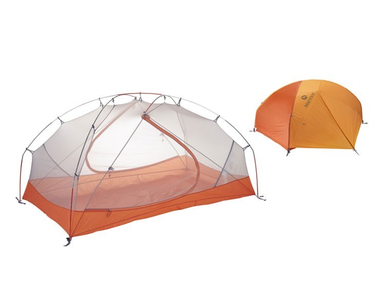 Marmot Aura 2P Double Wall Tent 2 Person Orange + Footprint