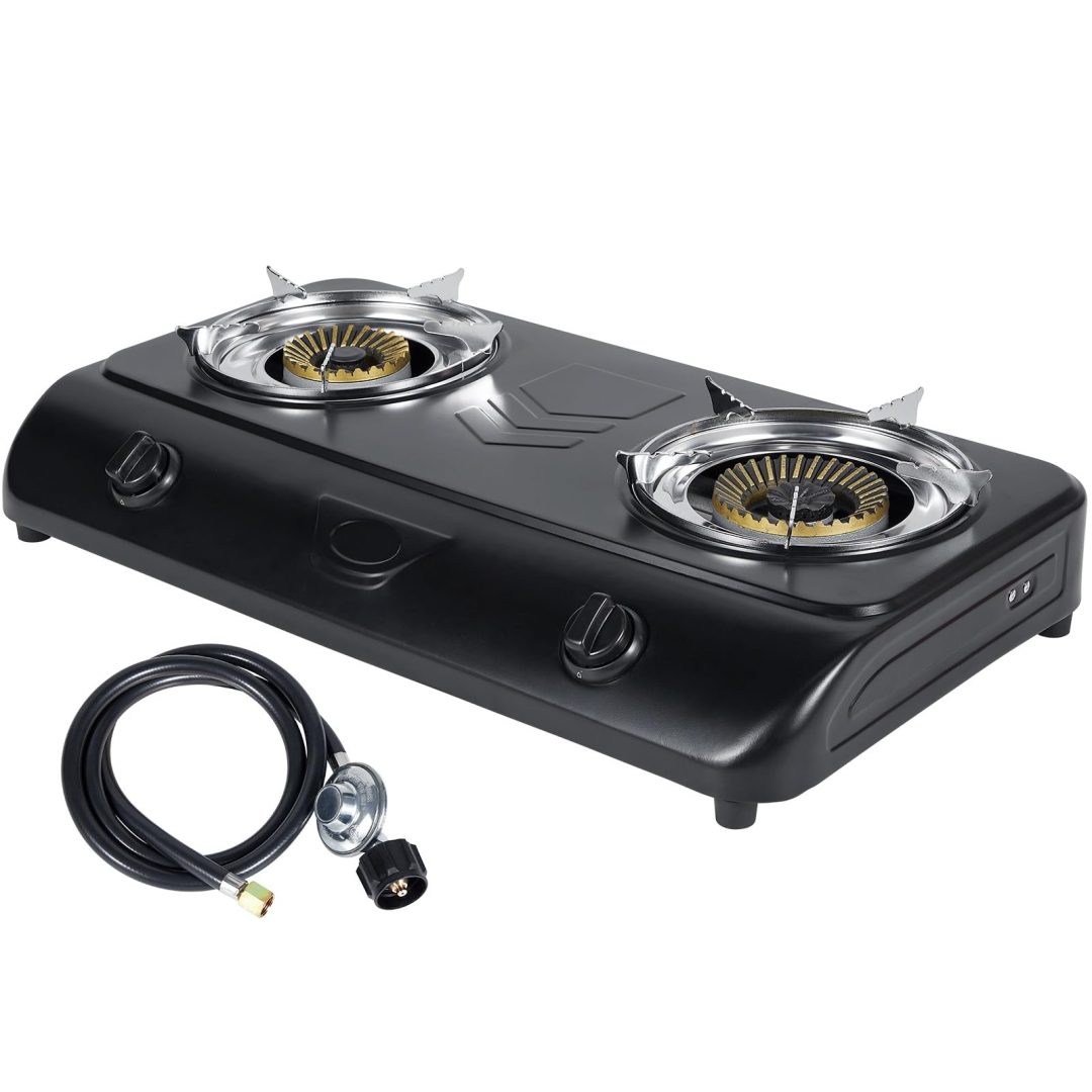 Portable Outdoor Propane Stove – 9000/12000 BTU Dual Burners with Auto Igniti…