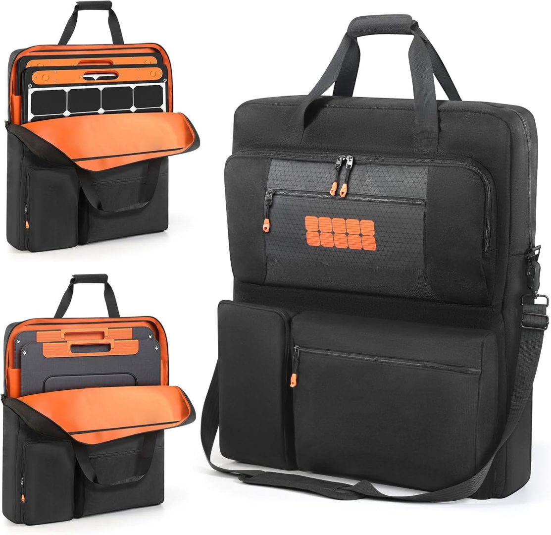 Padded Solar Panel Carrying Case Compatible with Jackery Solarsaga 100W 100X 200