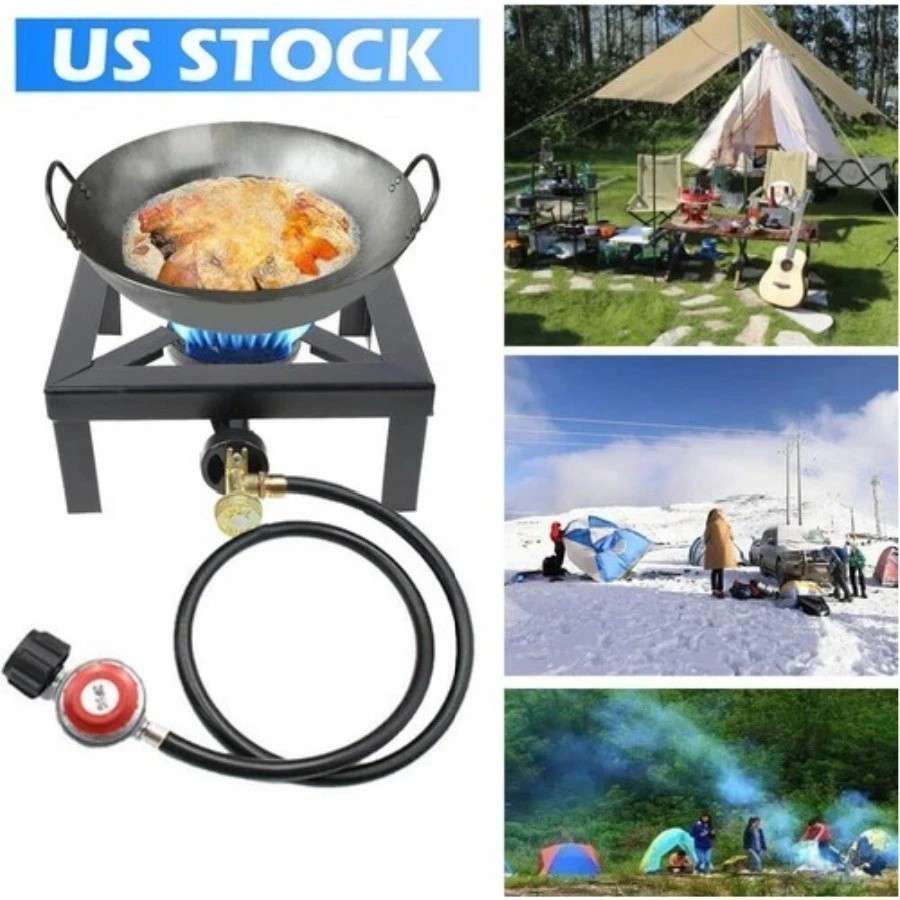 High Output Propane Outdoor Burner Single Stove Heavy Duty Camping Cooking Gas .