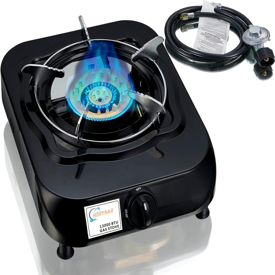 Single Burner Propane Stove W/ LPG CSA Hose 13,000 BTU Single Propane Burner