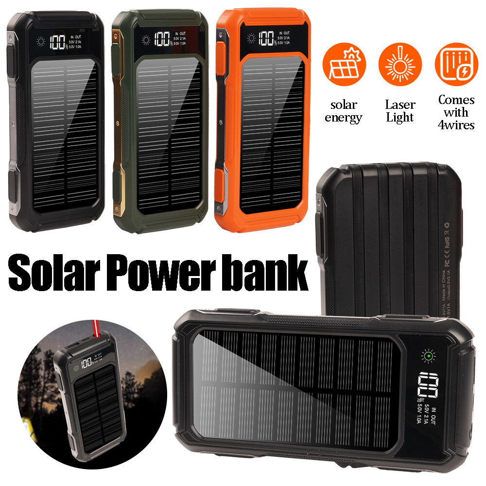 2025 Super 10000mAh Solar Power Bank USB LED Portable Charger For Mobile Phone