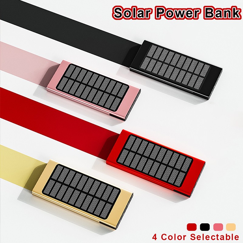 100000mAh Solar Power Bank Portable Charger Battery Pack USB Charge 2 Devices